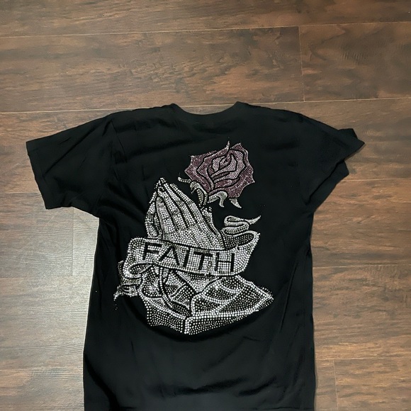 Rawyalty xl black t-shirt with crystals - Picture 2 of 4
